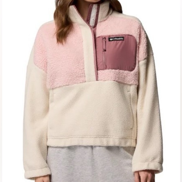 Columbia Helvetia Ii Fleece Pullover Pink Cream